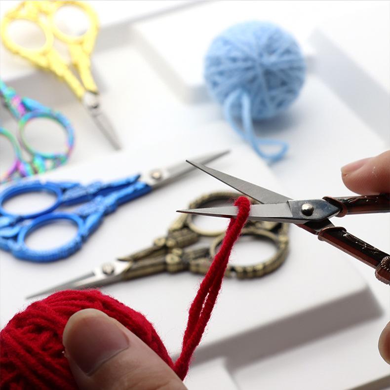 Vintage Stainless Steel Carved Scissors