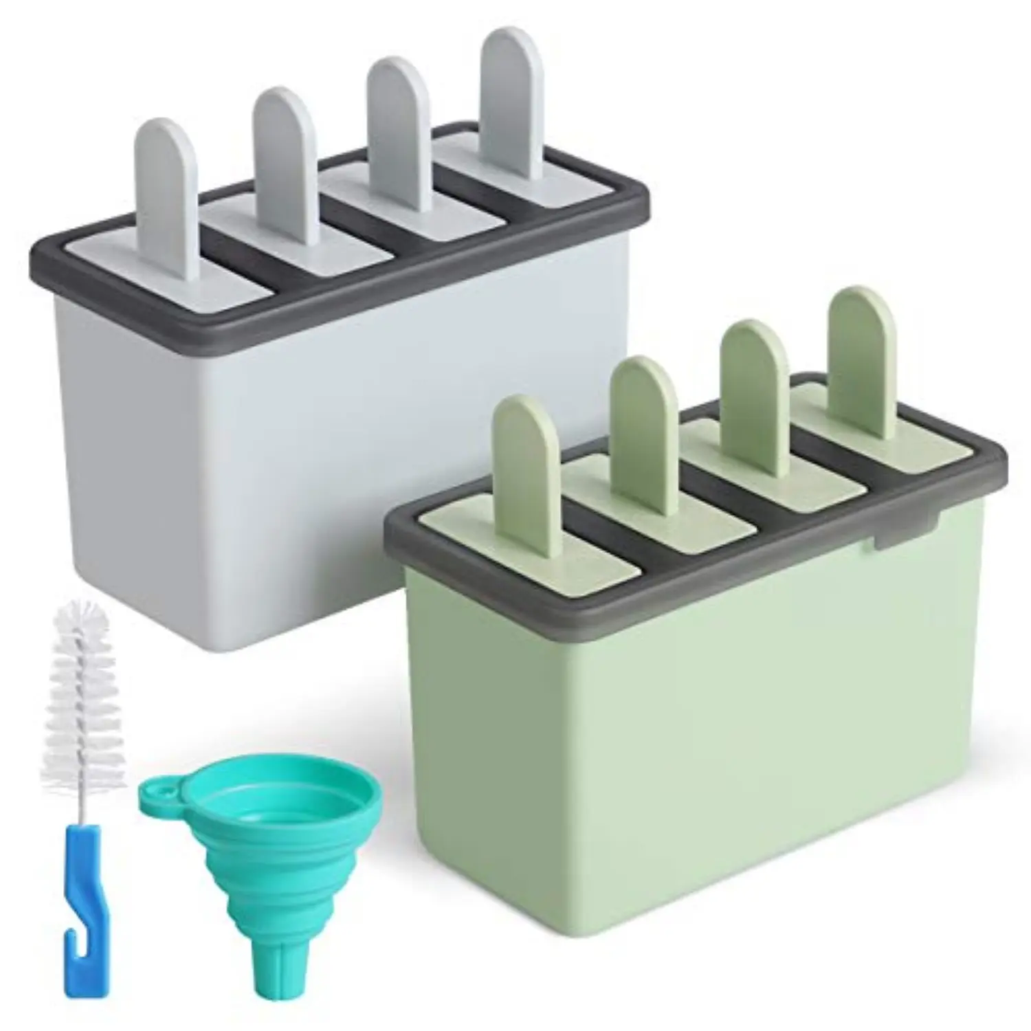Sets 8 Ice Popsicle Molds Pop Makers Reusable Ice Cream Mold Dishwasher