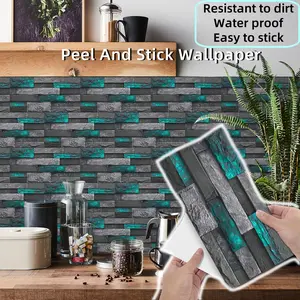 Imitation Marble Tile Wall Stickers 24 Pieces Waterproof Self Adhesive Board Easy Peel Stick for Kitchen Living Room Bathroom Home Decor Ornaments Pack Ornaments