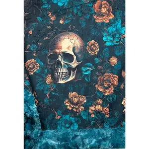 Skull on Mallard Luxe Large 55x79 Minky Blanket