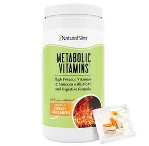 NaturalSlim Metabolic Vitamins, Multivitamin for Women & Men, Supports Energy, Metabolism & Nutrient Absorption with Digestive Enzymes, B-Complex & Niacin – 1 Pack