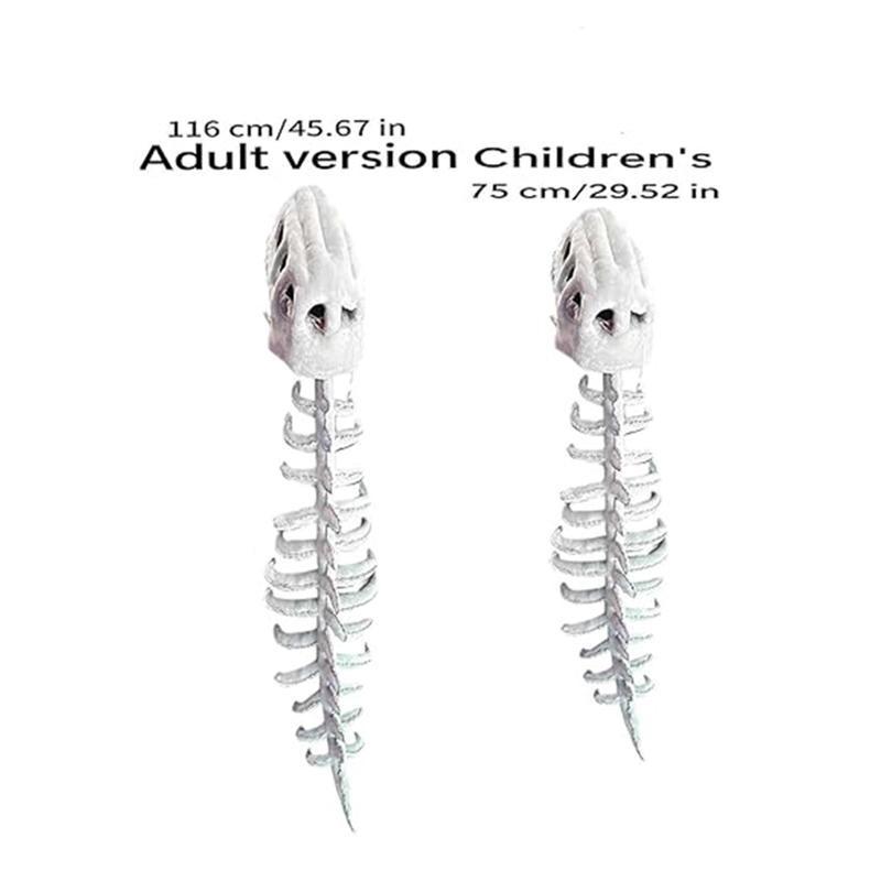 keleton Costume Set Fun Skeleton Dinosaur Costume Dress-Up Fossil Jumpsuit Cosplay Outfit Halloween