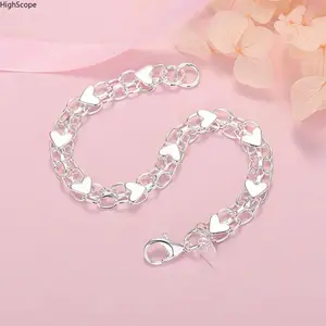 925 Heart Bracelet for Women – Elegant Sports Wristband, Stylish Gift