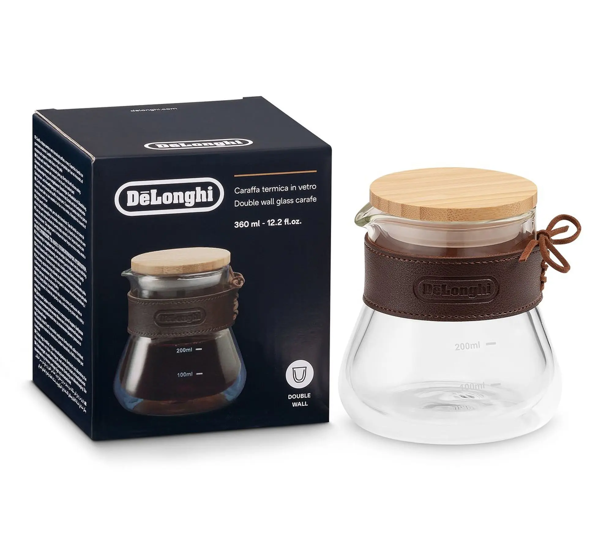 De'Longhi 12.2 oz (380 ml) Double Wall Glass Carafe