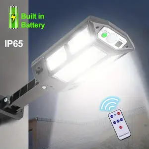 Solar Powered Outdoor Wall Light, 3 Modes LED Wall Mounted Light with Remote Control, IP65 Waterproof Motion Sensor Security Wall Lamp for Outdoor Garden Street Yard
