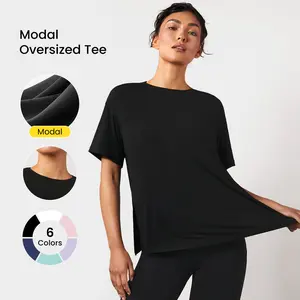 GLOWMODE Tencel Modal Oversized Everymode Tee Daily Casual Summer Compression Shirt