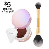 brush + translucent very deep powder