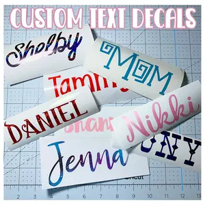 Custom Name / Text Vinyl Decal Sticker For Car, Laptop, Water Bottle and More