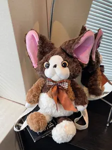 Large Capacity Cute Cartoon Plush Doll Backpack, Trendy Street Style Women's Bag, New Fashion High-End Schoolbag for Girls, Fluffy Backpack