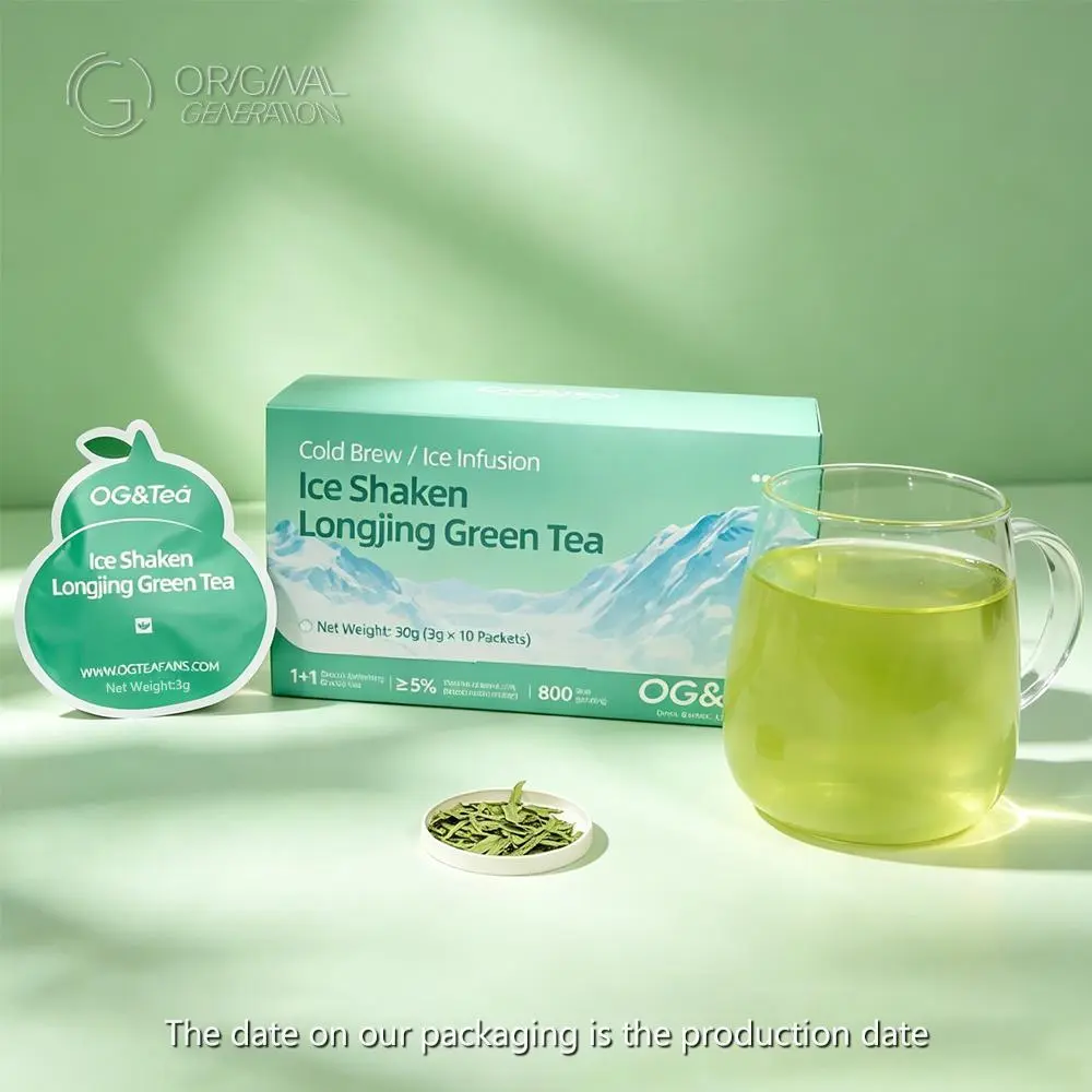 OG Summer Limited Edition  |  Cold Brew Longjing Green Tea  (1 Carton 30g 3gx10packs) with Matcha · Iced West Lake Longjing Tea