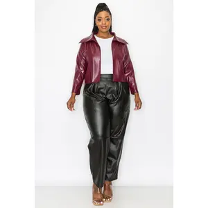 Ryder Crop Vegan Leather Jacket