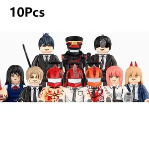 New Chainsaw Man Set Building Blocks Denji Pochita Makima Mini Action Figure Toys