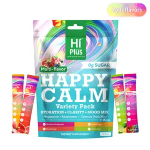 HiPlus HAPPY CALM-Raspberry Lemonade,Calming Drink Powder with L-Theanine,KSM-66 Aloe Vera,Magnesium Glycinate,and Vitamin D3|Supports Cortisol Balance, Mood,and Sleep,Helps Manage Episodic Stress | Vegan, Non-GMO,Sugar-Free,ph balancing gummies