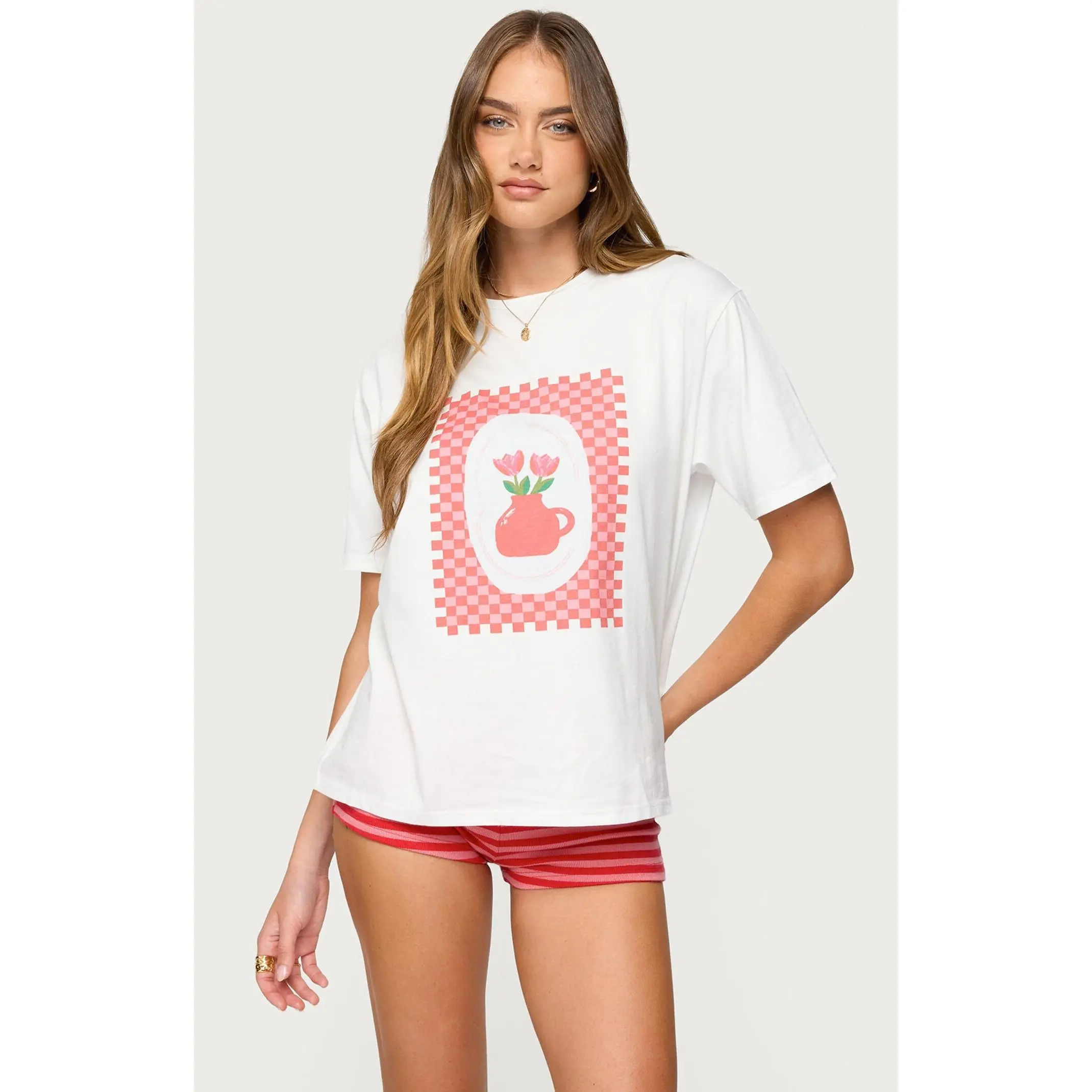 Edikted Women's Flower Vase Oversized T-Shirt