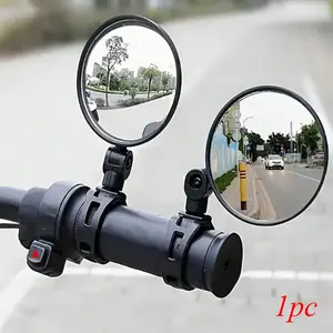Bicycle Rearview Mirror, Wide Range Adjustable Angle Reflector, Scooter Bicycle Rearview Mirror, Bicycle Handlebar Mirror, Bicycle Mirrors, Bicycle Safety Mirrors, Bike Accessories