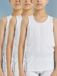 Three-Piece Kids Summer Vests, Casual Cool Comfort Knit High Elasticity Underwear, Home Wear Bottoms, Perfect for Warm Weather