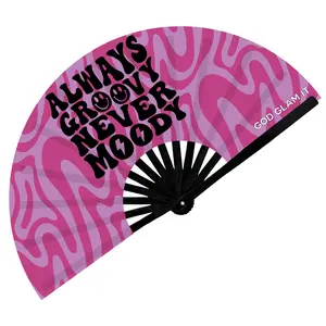 Always Groovy EDM Rave Hand Fan