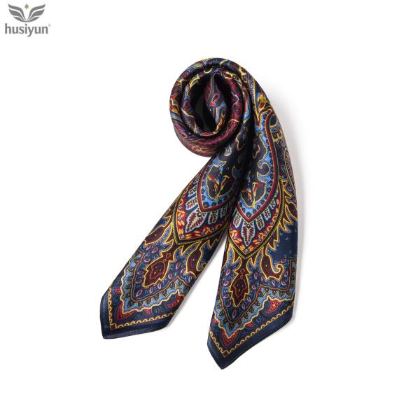 Vintage Paisley Silk Scarf – Outfit Upgrade New 2026 silk scarf — versatile medium square scarf for spring/autumn, 100% mulberry silk, ethnic-style decorative small handkerchief dragon scarf