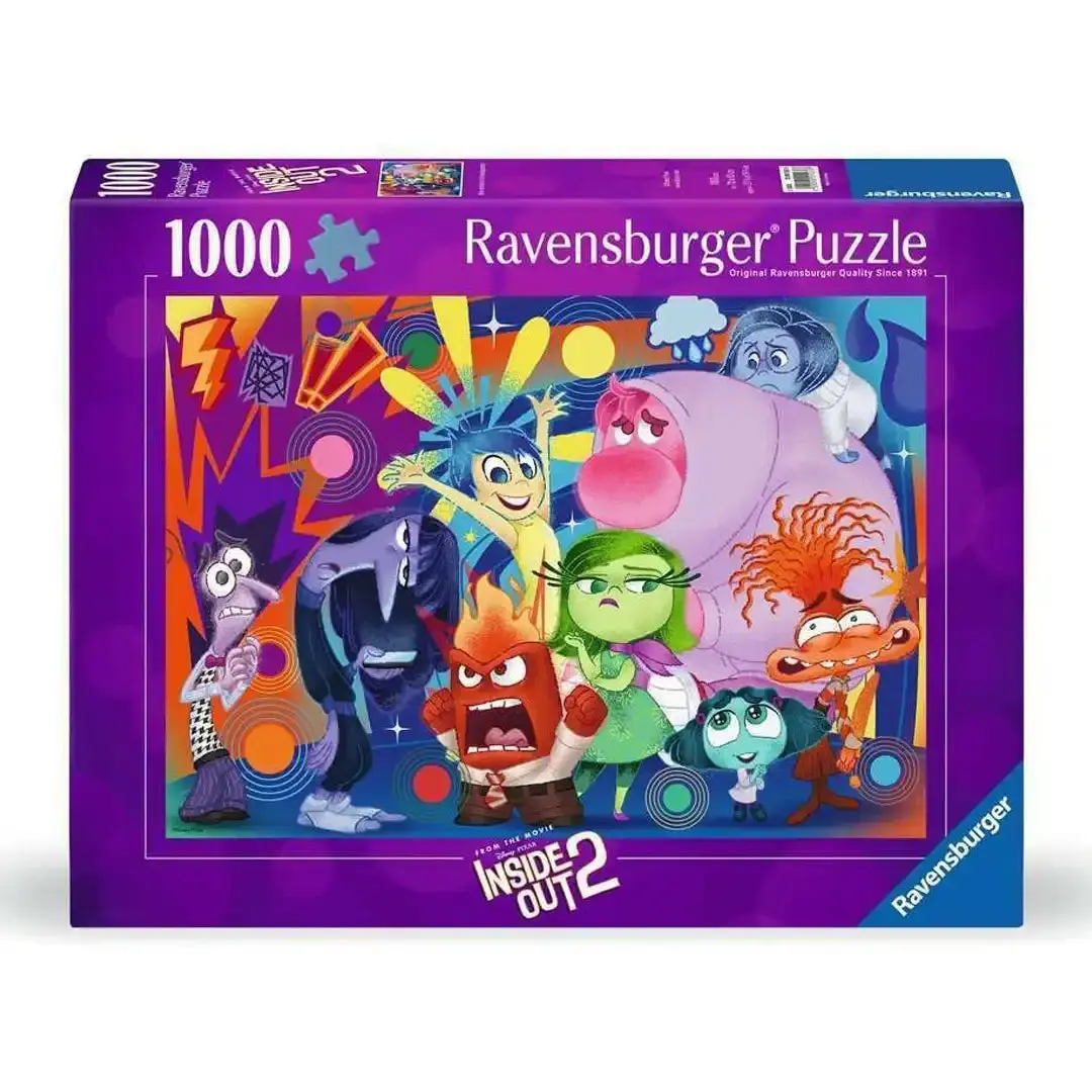 Ravensburger Disney Inside Out 2 1000-Piece Cognitive Development Jigsaw Puzzle, Toys & Hobbies Indoor Fun Game with Unique Pieces & Vibrant Art, Aids Relaxation & Focus