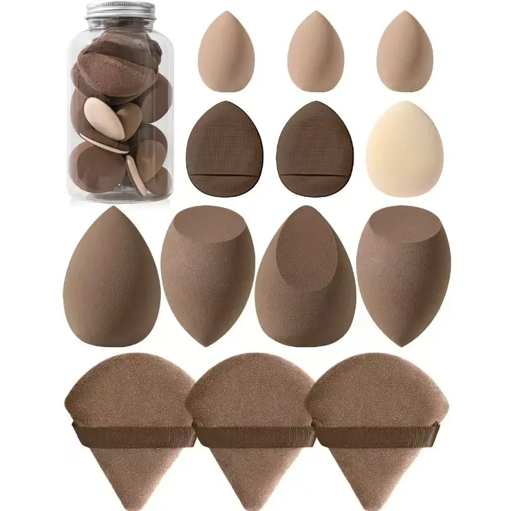 Makeup Sponge & Powder Puff, 13pcs/ set Versatile Soft Makeup Sponges & Powder Puffs for Liquid Foundation, Loose Powder, Facial Makeup Tool Accessories