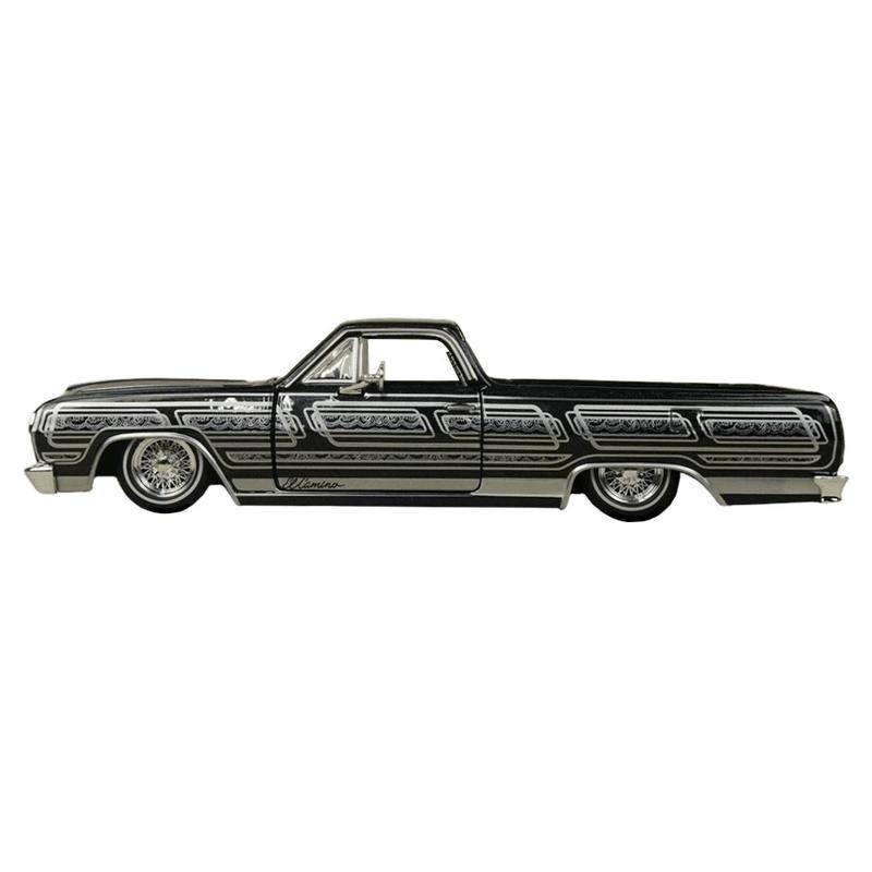 Maisto 1:25 1965 Chevrolet El Camino Lowriders Die-Cast Model Car with Opening Doors Detailed Interiors Free-Rolling Wheels Chrome Detailing