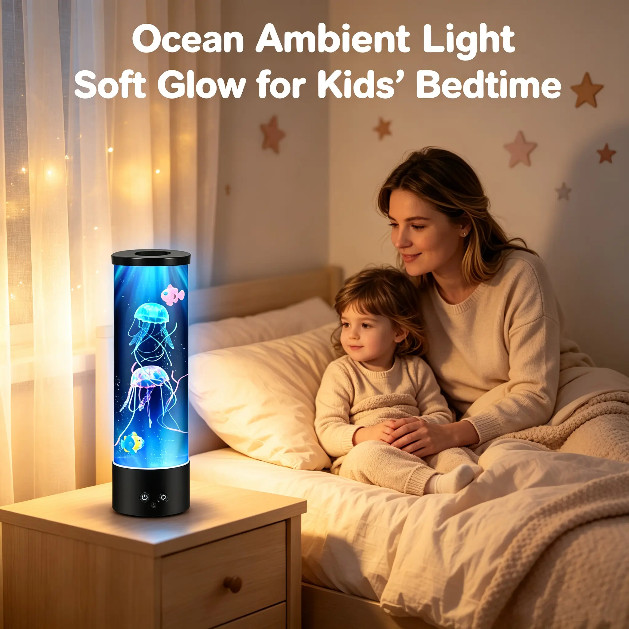 Multi RGB Gradient Jellyfish Mood Lamp, Ocean Style Desk Decor Night Light, Suitable for Kids Bedrooms, Study Rooms & Home Decor, Perfect Holiday Gift Ornament