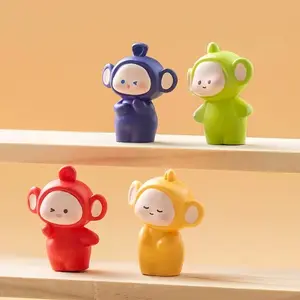 Four Cute Figurines, Adorable Decorative Pieces for Home & Office, Ideal Gift for Kids & Adults, Enhance Any Space with Charm