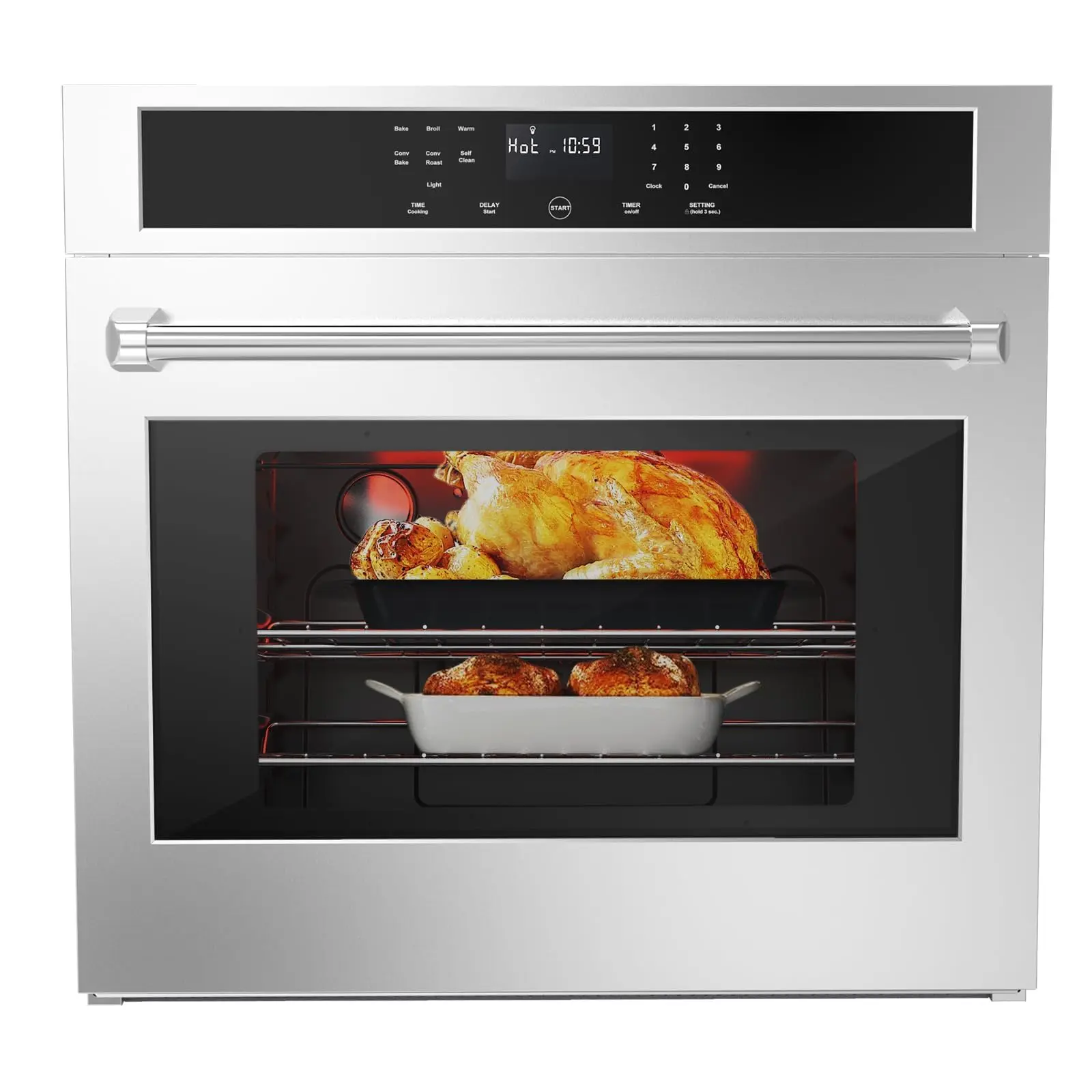 30" Built-In Electric Wall Oven – True European Convection, 4.8 Cu. Ft. Capacity with LED Touch Controls