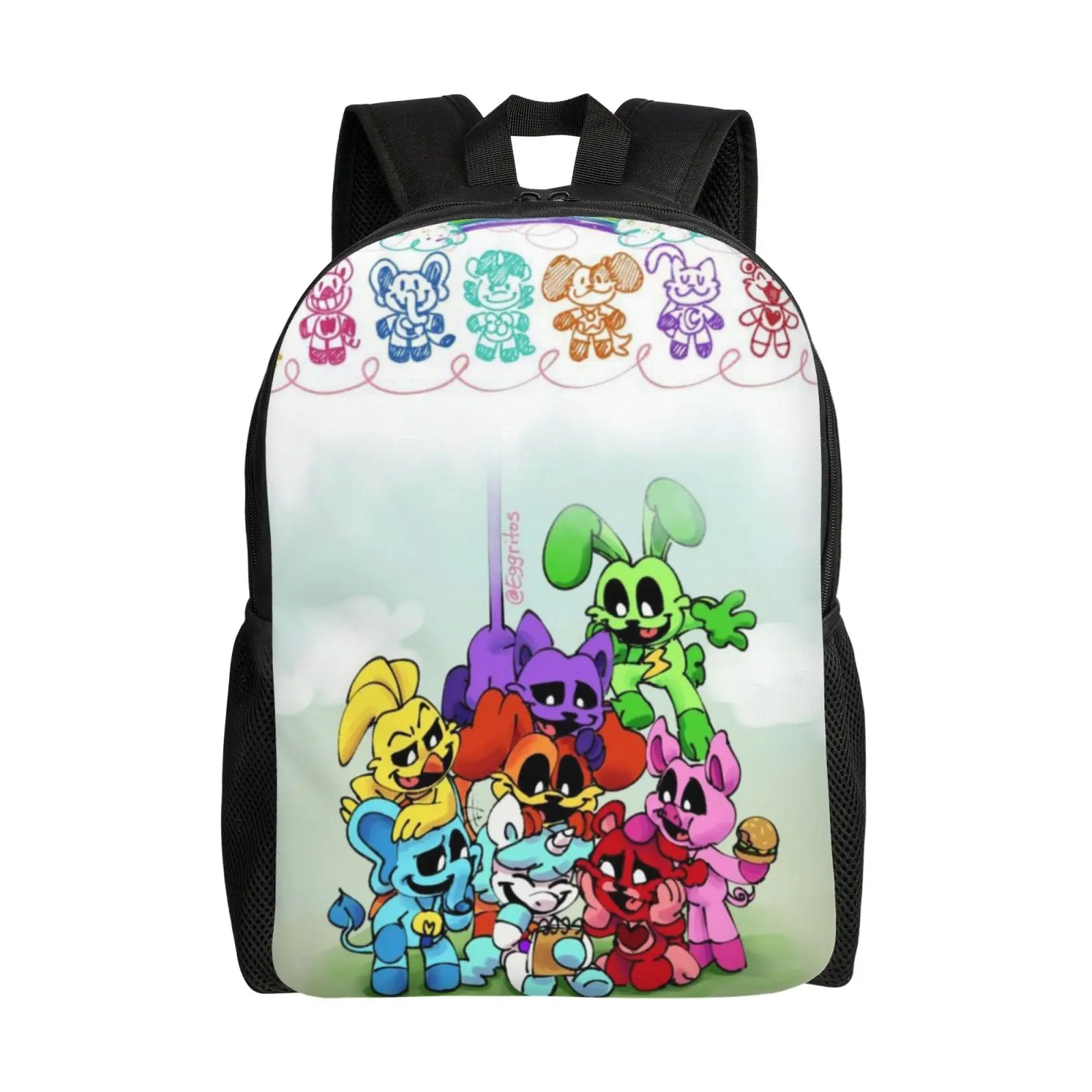 Catnap Dogday All-Over Print Unisex Adults Backpack - 17 in Water-Resistant Laptop Bag with Padded Strap for College Students, Daily Classes & Office Commute, 17 Inch Laptop, Minimalist, Zip
