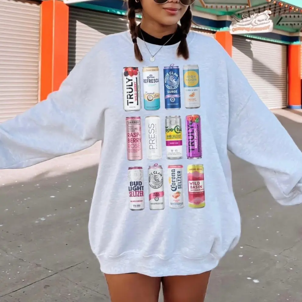 Seltzer Trendy Oversized Hoodie WhiteClaw Lover Sweatshirt, Menswear, Womenswear, Gift For Him, Gift For Her