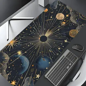 Starry Night Pattern Mouse Pad, Large Gaming Mouse Pad, Aesthetic Desktop Decoration Protective Pad, Multi-size Rubber Pad, Suitable for Laptop, Desktop Computer Games
