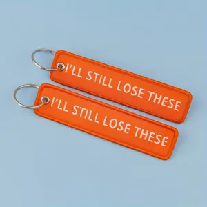 2pcs "I'll Still Lose These" Humorous Keychains - Cartoon Theme Character, Floating, Rectangle Shape, Split Ring Closure, No Power Needed