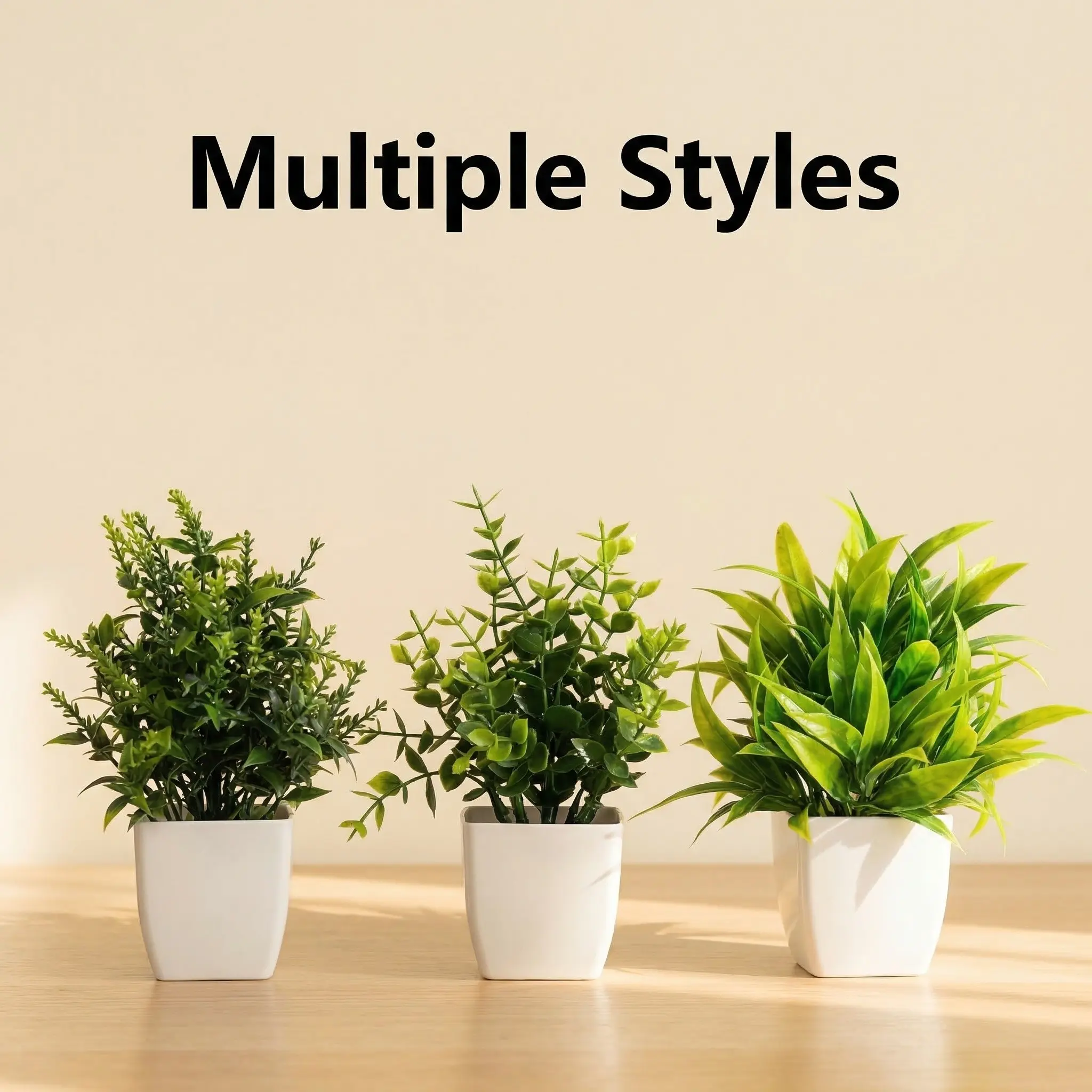 3pcs Flower Pots, Artificial Eucalyptus Mini Plant, Small Pot Decor, Indoor Home Office Farmhouse Bathroom Table Decoration, Faux Greenery Plants, Fake Indoor Plants, Artificial Potted Plants, Decorative Fake Plants