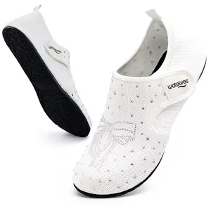 WateLves Water Shoes for Women Men Swim Beach Aqua Socks House Slippers Quick Dry Barefoot Travel Shoes with Adjustable Magic Tape for Pool Diving Boating Yoga