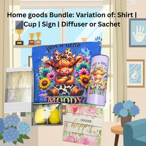 Home goods bundle (Home diffuser, sign & diffuser, T-shirt unisex fit, Cup 20 Oz tumbler