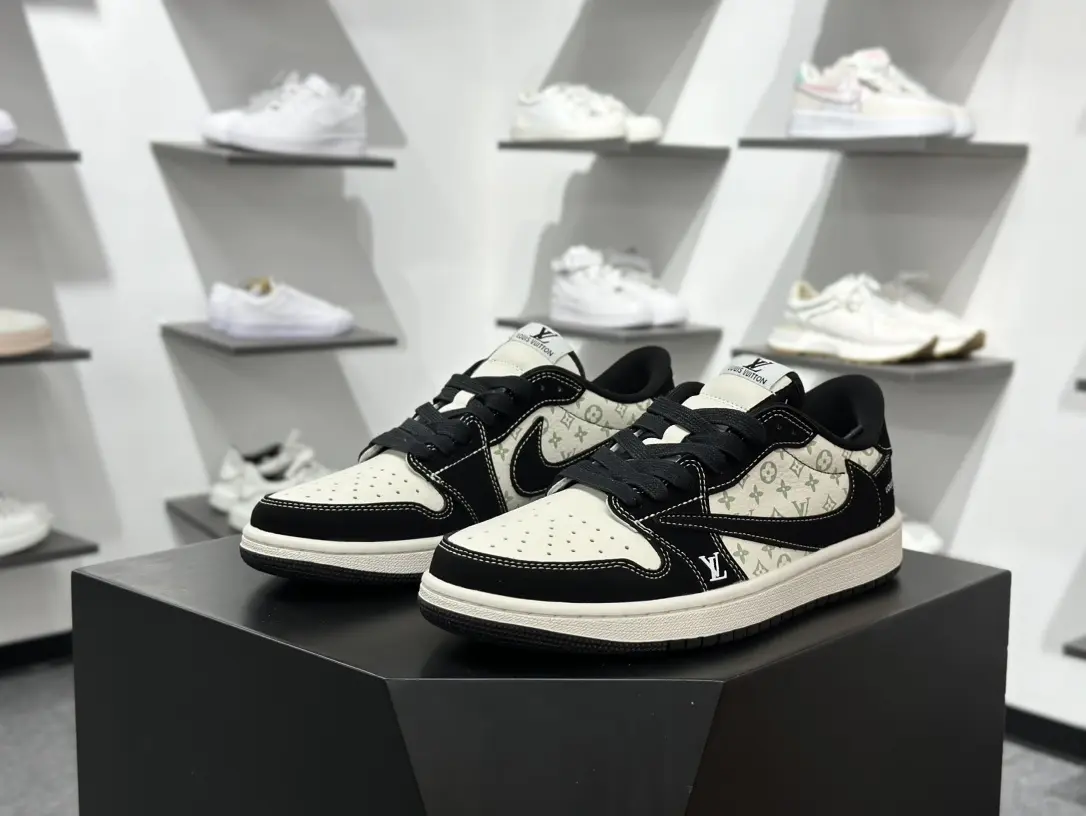 Black Off‑White Printed Low Top Sneakers, Retro Fashion Skateboard Shoes, Brand New Sealed With Original Shoe Box, Breathable Wear‑Resistant All‑Day Footwear
