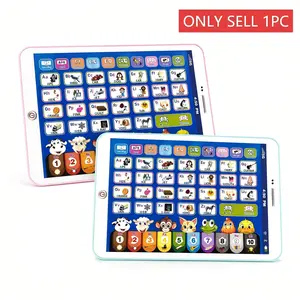 Educational Voice Tablet Toy, Interactive Sound Learning Machine for Toddlers, Learn Letters, Words, Numbers, Music, No Lights, Ages 3+