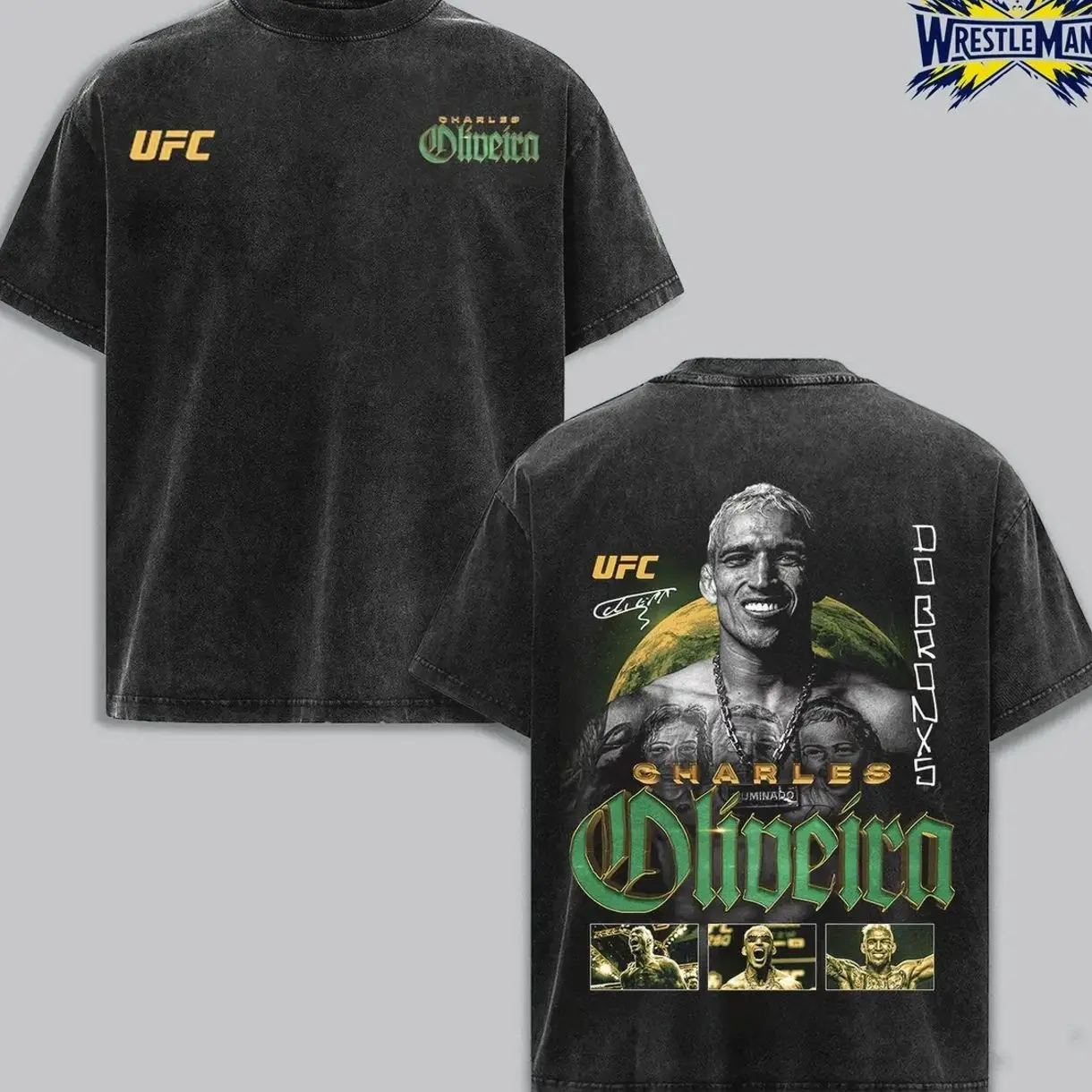 CHARLES OLIVEIRA DO BRONX T-SHIRT, Charles Oliveira UFC Shirt, Charles Oliveira Shirt, Fashion Cotton, Full Colors, Full Sizes, For Men, For Women Y90