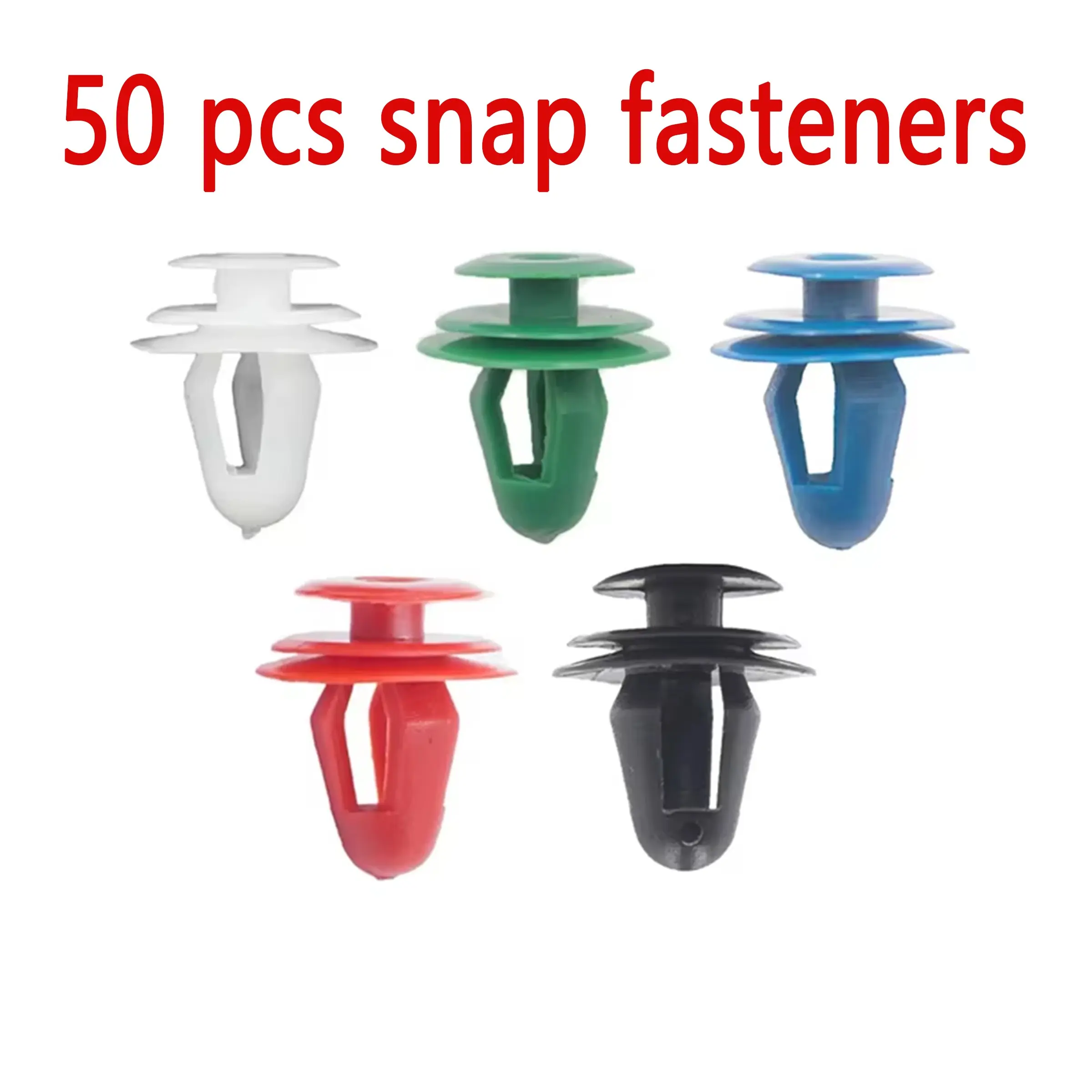 50 Universal Car Mount Clips, Car Door Panel Clamps, Fasteners, 9mm Hole, Interior Door Panel Retainers, Rivets, Plastic Car Clips