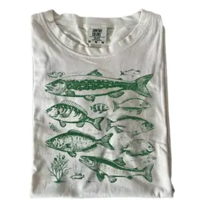 Comfort Colors Fish Species Shirt, Vintage Fish Graphic Tee, Fishing Lover Shirt, Retro Fish Design Shirt, Nature Lover Shirt, Wildlife Fishing Shirt, Gift for Men, Gift for Women, Crew Neck T-shirt, Trending T-shirt