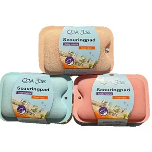 Multifunctional Dual-Sided Magic Eraser Sponge Block Set, Dishwashing Sponge Brush Pot Scrubber, Kitchen Cleaning Tool Kit