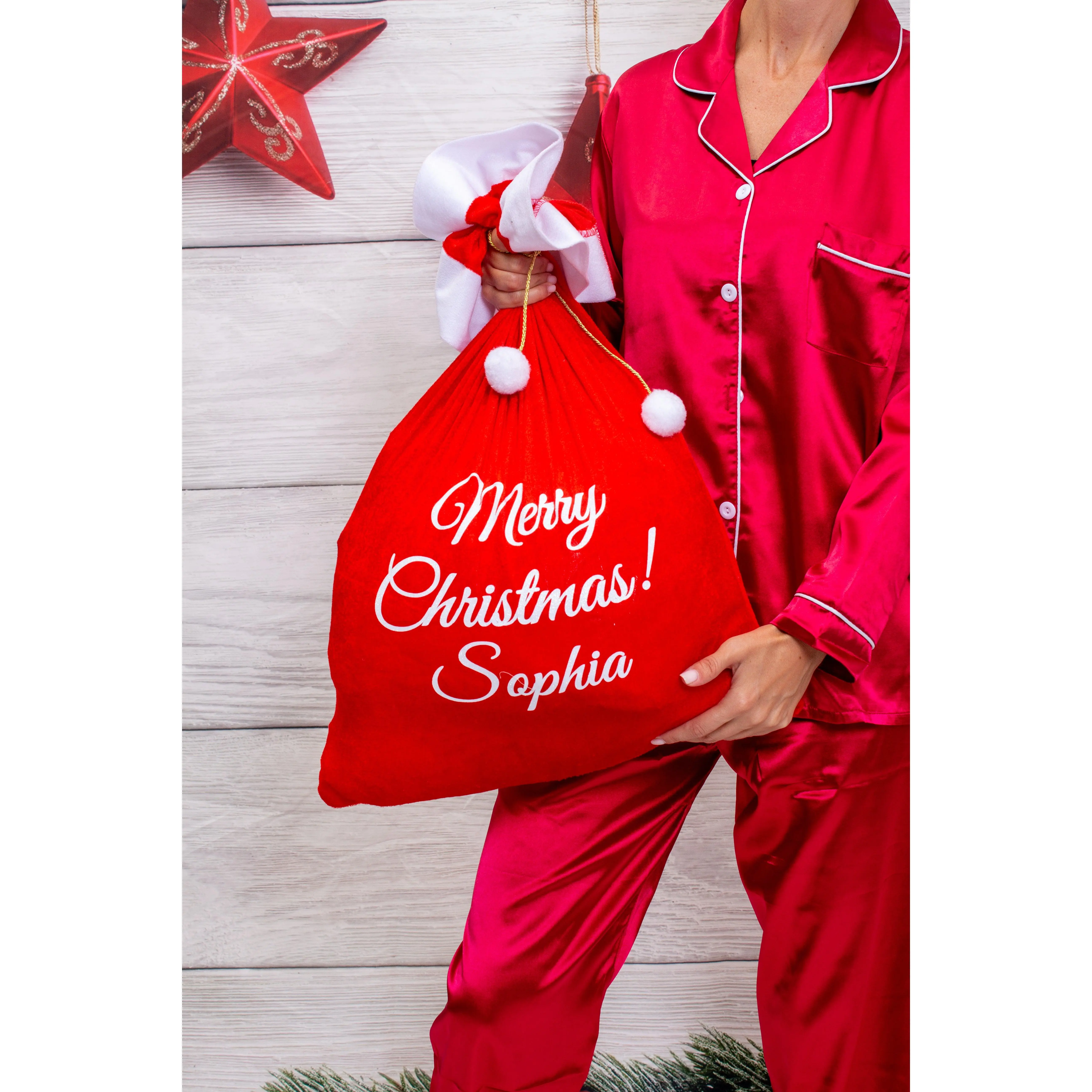 Santa Merry Christmas Large Sack