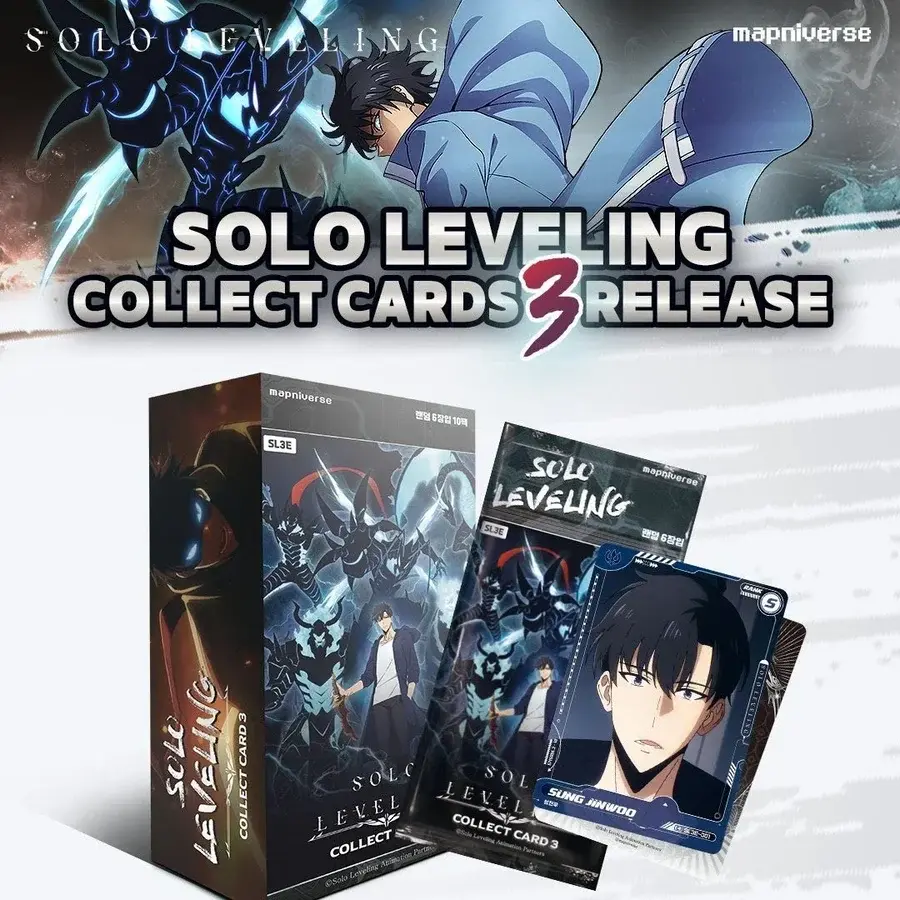 Solo Leveling Series 3 Collector Card Booster Box - Korean, New Sealed with Multiple Packs