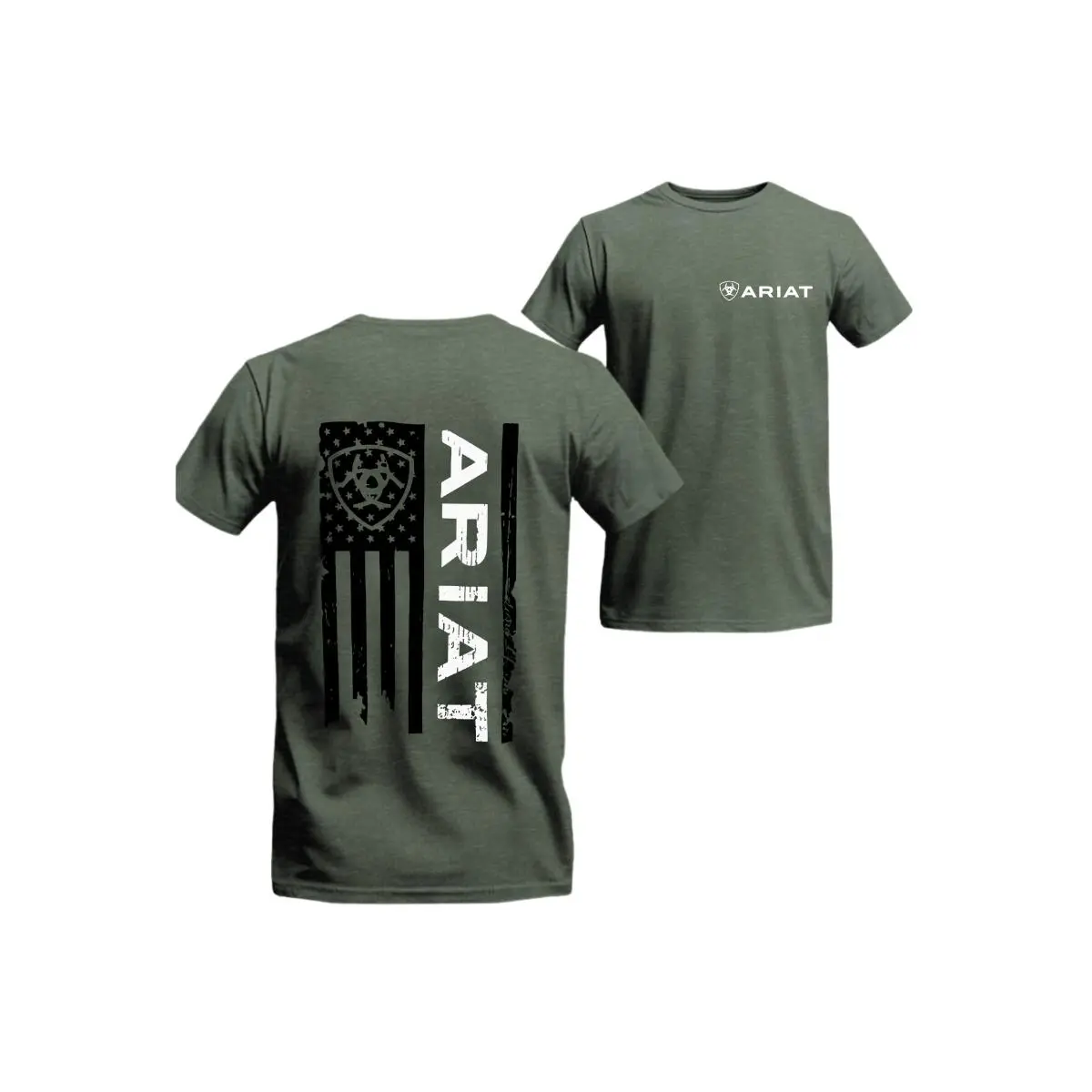 Trendy Ariat T-shirt - Bold Americana Design Featuring Distressed Flag And Ariat Logo, Tee For Men's And Women's Casual Wear, Menswear ,Top, Boyfriend Gift Gildan
