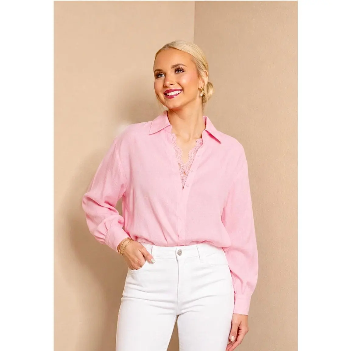 Blush Lace Whisper Blouse