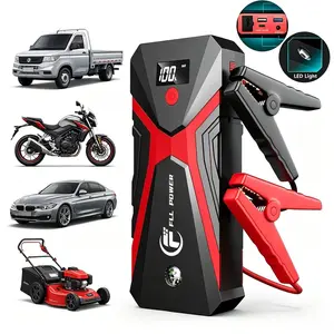 6-in-1 12V Car Emergency Jump Starter Power Bank, Portable Battery Booster, LED Emergency Light, Fast-Charging Power Bank Function, Suitable for Cars, Trucks, and SUVs for Emergency Rescue, Ultra-Fast Shipping