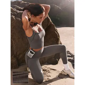 GLOWMODE 26" Winter Form Ribbed Textured High-Rise Waist Leggings Yoga Pilates Studio Daily Casual Wear