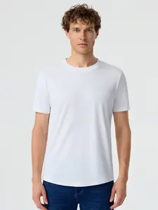 Fioboc StayCool 2.0 Curve-Hem Tee, Men's Moisture-Wicking, Quick Dry T-Shirt for Gym, Running & Casual Workouts, Stretch Fabric, Wrinkle-Resistant Sporty Round Neck Sports Undershirt Gym Outfit Tee Gym Tees