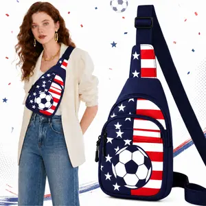 [Summerwins]Soccer Fan Sling Bag, Football Crossbody Chest Pack with Adjustable Strap, Lightweight Sports Backpack for Match Day, Travel & Everyday Carry