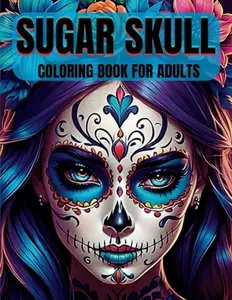 SUGAR SKULL: Coloring Book for Adults.Day of the Dead Female Skull Illustrations with Lovely Flowers, and Mexican-Inspired Styles